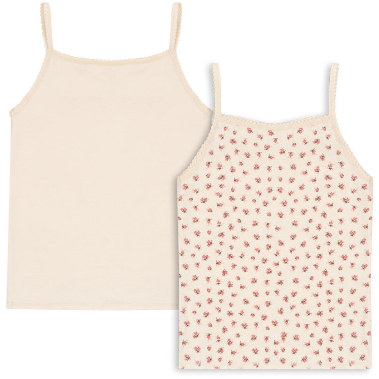 Konges Sløjd Buttercream/Bloomie Basic 2 Pack Strap Top Gots