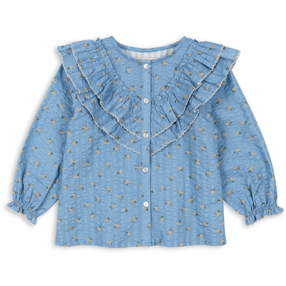 Konges Sløjd Carlie Blue Kim Frill Blouse Gots