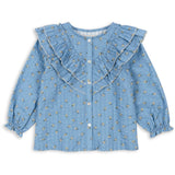 Konges Sløjd Carlie Blue Kim Frill Blouse Gots