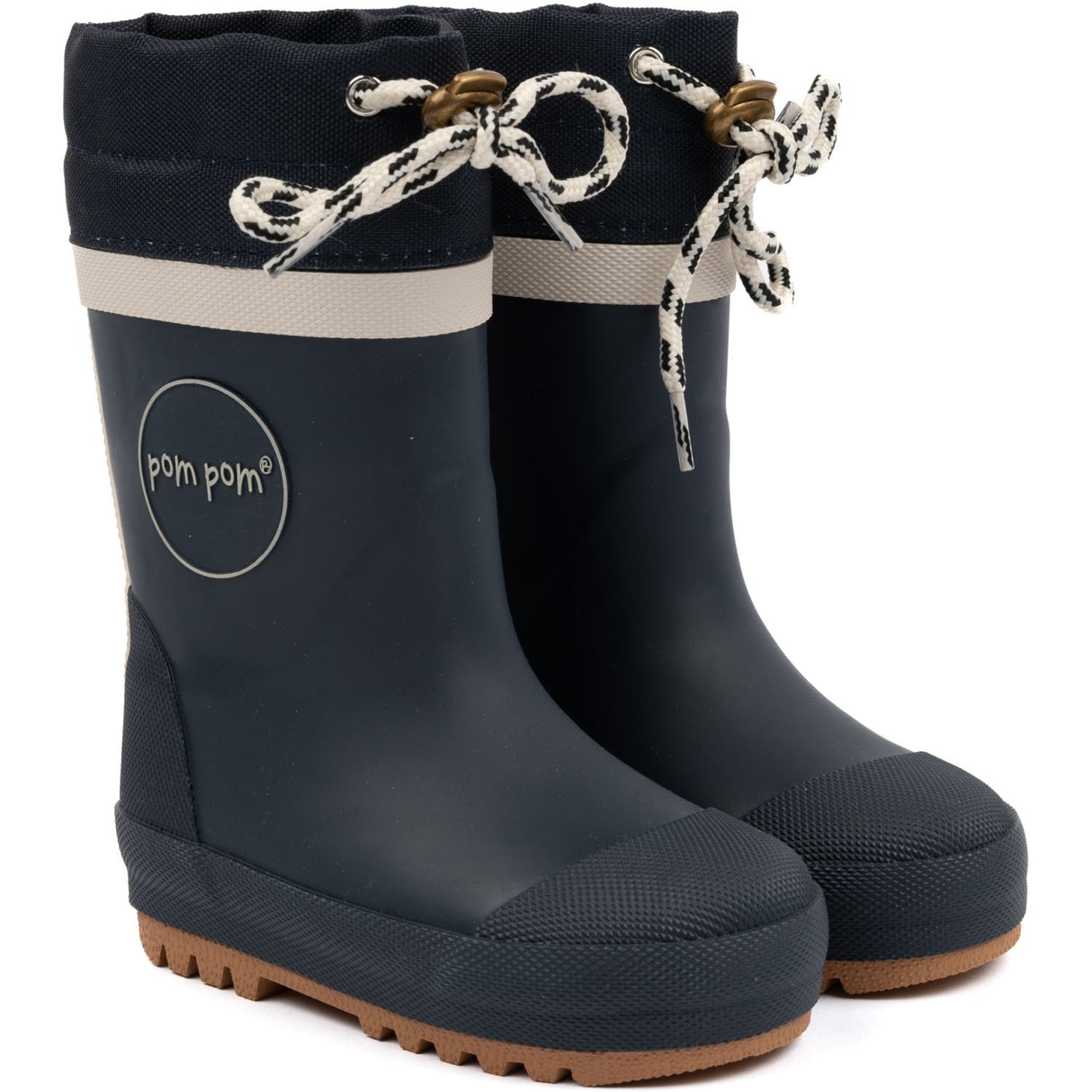 Pom Pom Thermo Rubber Boots Navy