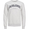 Jack & Jones Junior White Melange Caleb Varsity Sweatshirt