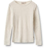 Wheat Eggshell Melange Wool Blouse Alfie