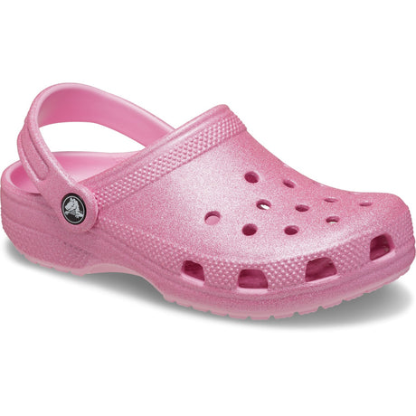 Crocs Pink Tweed Glitter Classic Glitter Clog