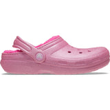 Crocs Pink Tweed Classic Lined Glitter Clog 3