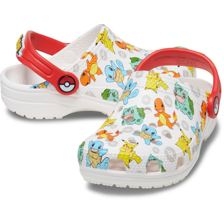 Crocs White/Multi Classic Pokemon Clog