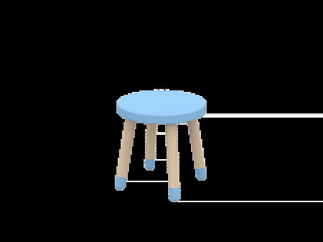 FLEXA Blue Skies DOTS Step Stool 30x30cm