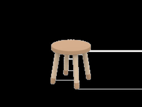 FLEXA Lattè DOTS Step Stool 30x30cm