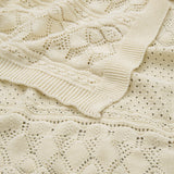 Cam Cam Copenhagen Off White Pointelle Baby Knit Throw