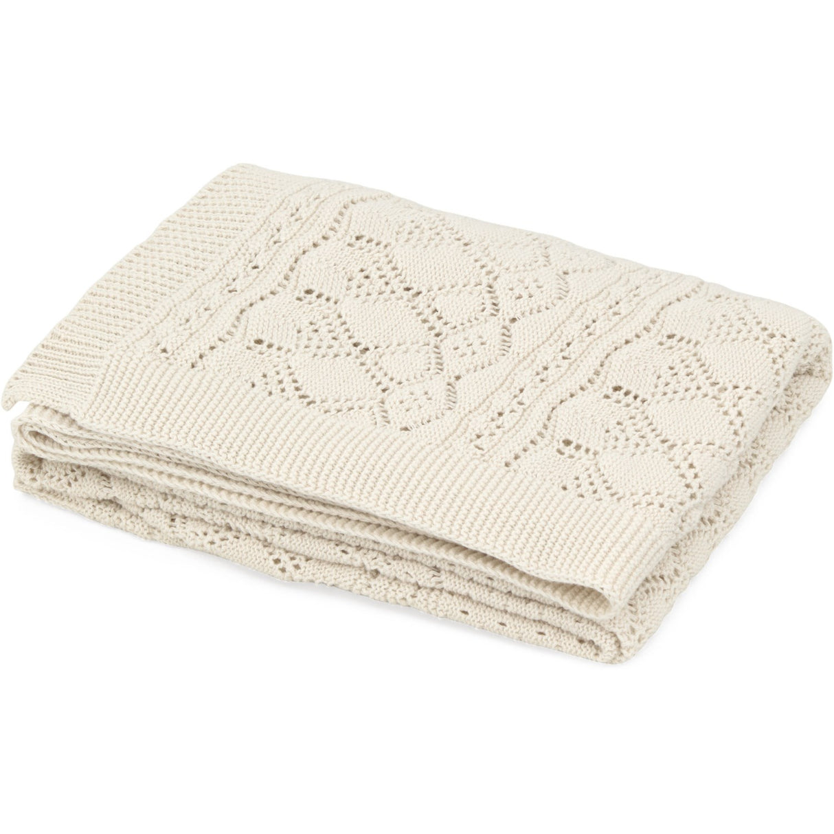 Cam Cam Copenhagen Off White Pointelle Baby Knit Throw