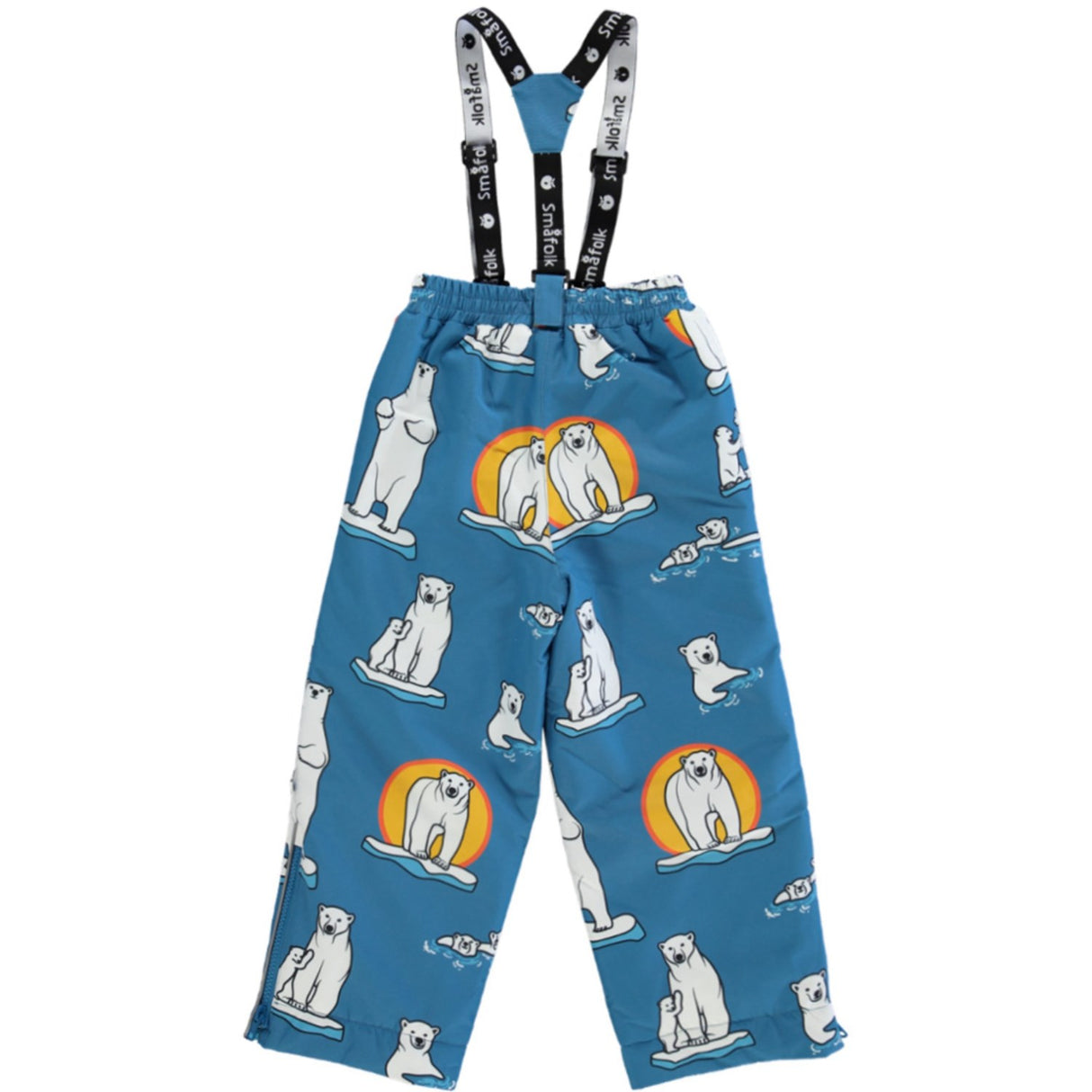 Småfolk Solid Blue Snow Pants Med Isbjørne