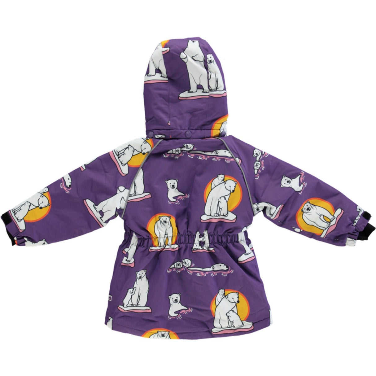 Småfolk Purple Heart Winter Coat With Polar Bears