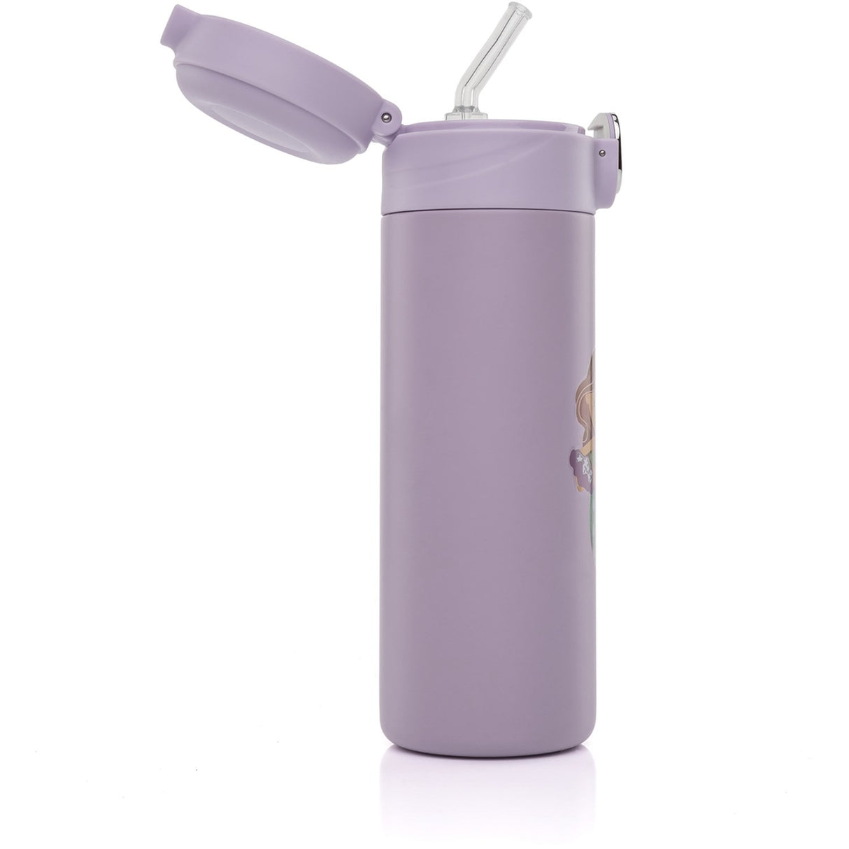 REER Drinking bottle with straw - Purple