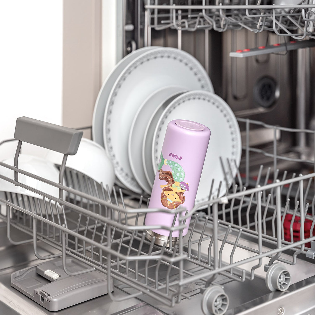 REER Drinking bottle with straw - Purple