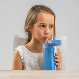 REER Drinking bottle with straw - Blue