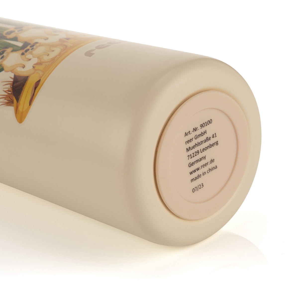 REER Drinking bottle with straw - Creme