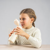 REER Drinking bottle with straw - Creme