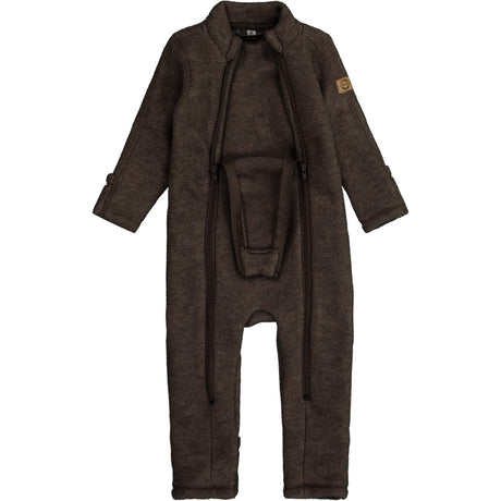 Mikk-Line Dark Brown Melange Wool suit