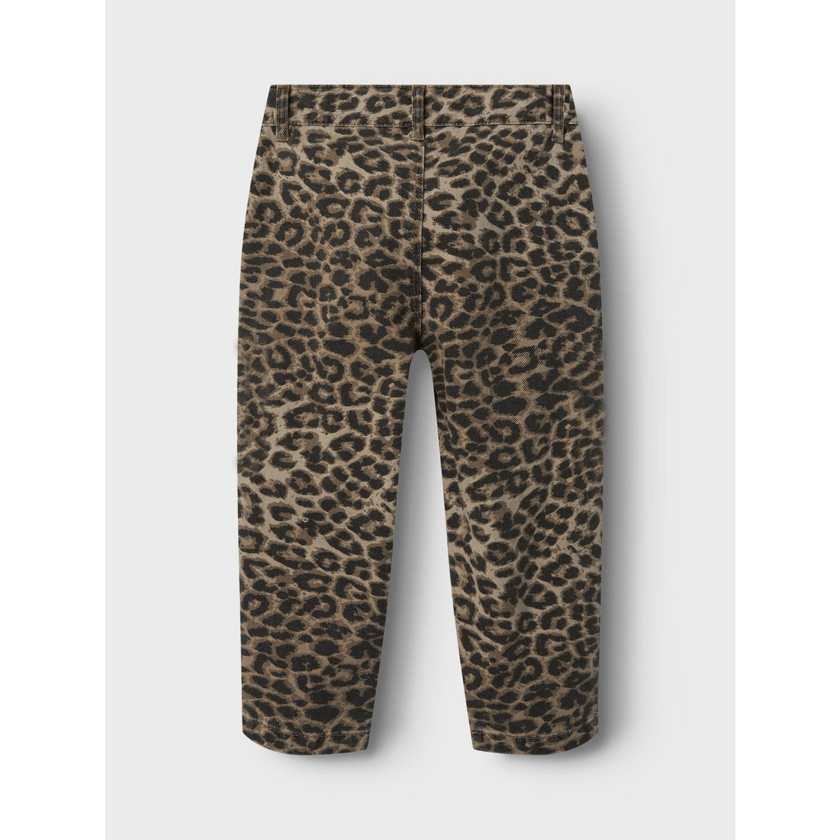 Name It Silver Mink Leopard Bella Twill Mom Pants