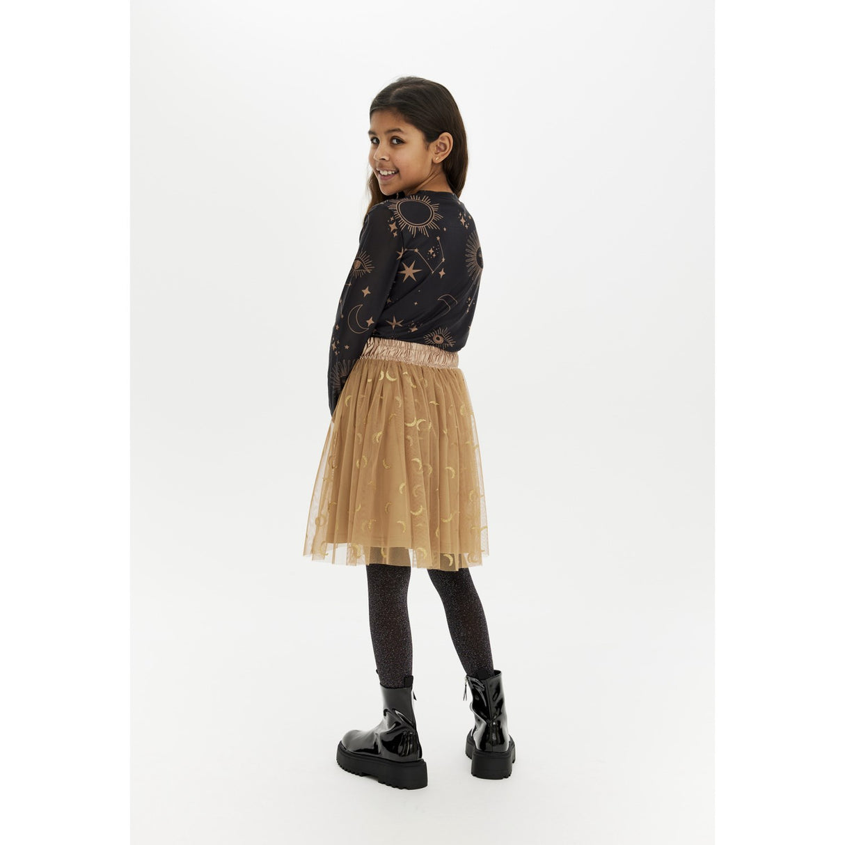 The New Black Beauty Astro AOP Mia Mesh Blouse