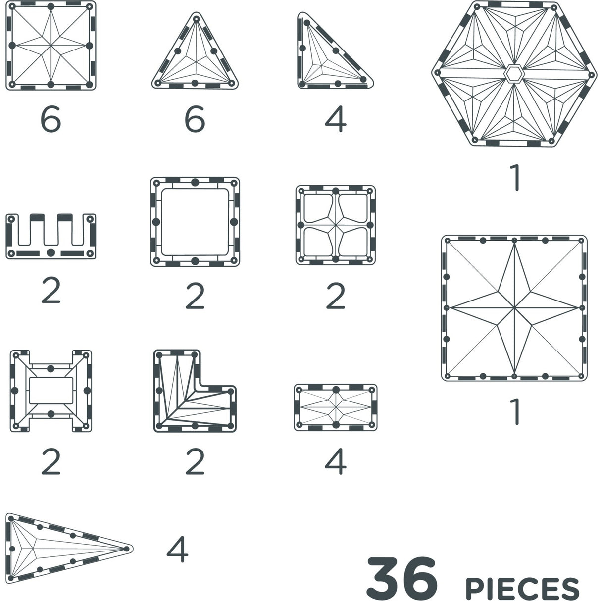 Cleverclixx Pastel Petite Pastel Pack 36 pieces