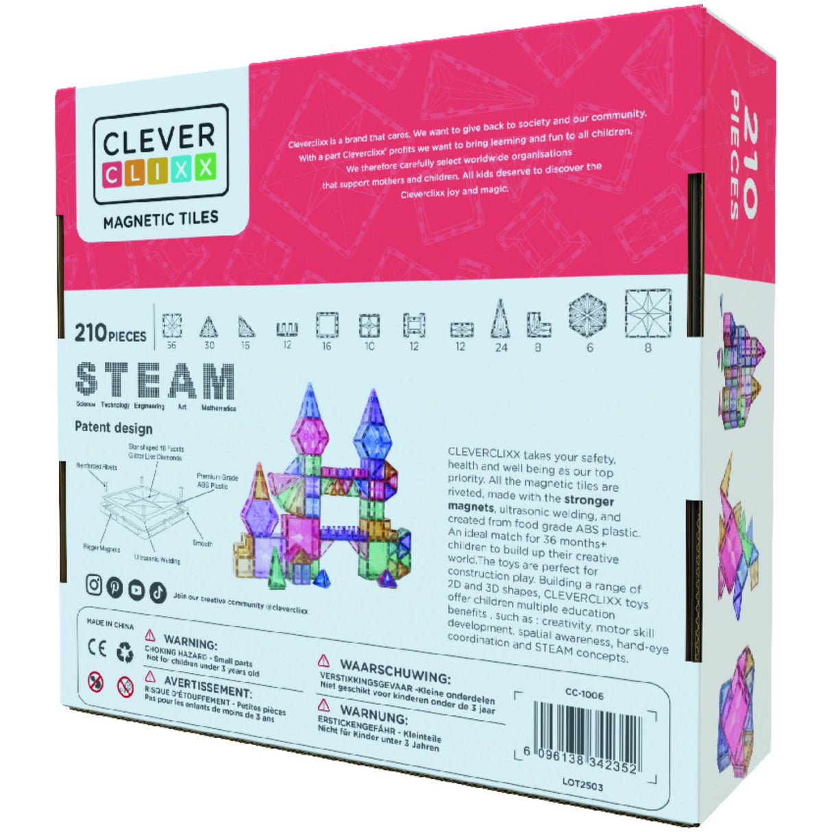 Cleverclixx Pastel Mega Creative Pack Pastel 210 pieces