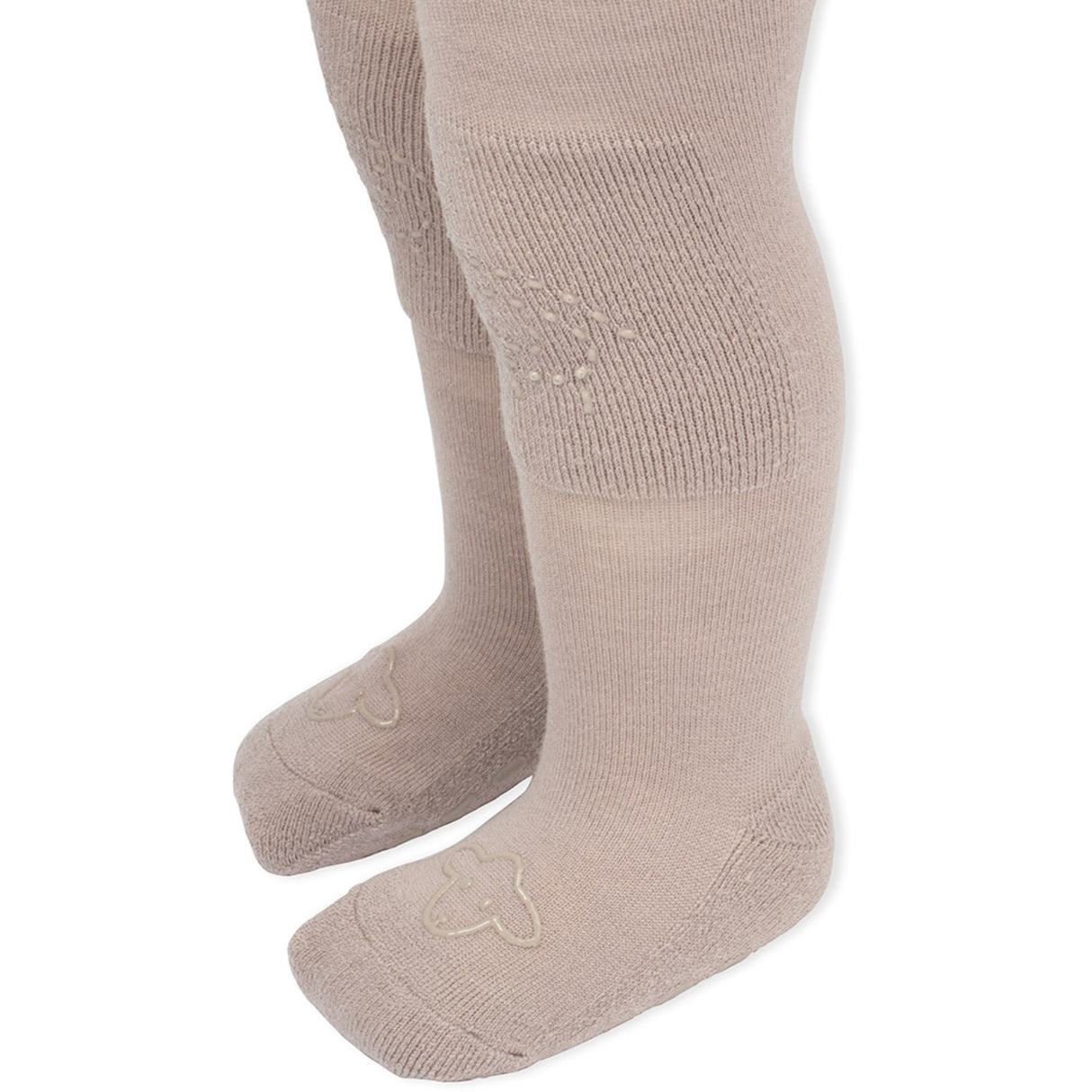 Lillelam Beige Wool Tights Anti Slip