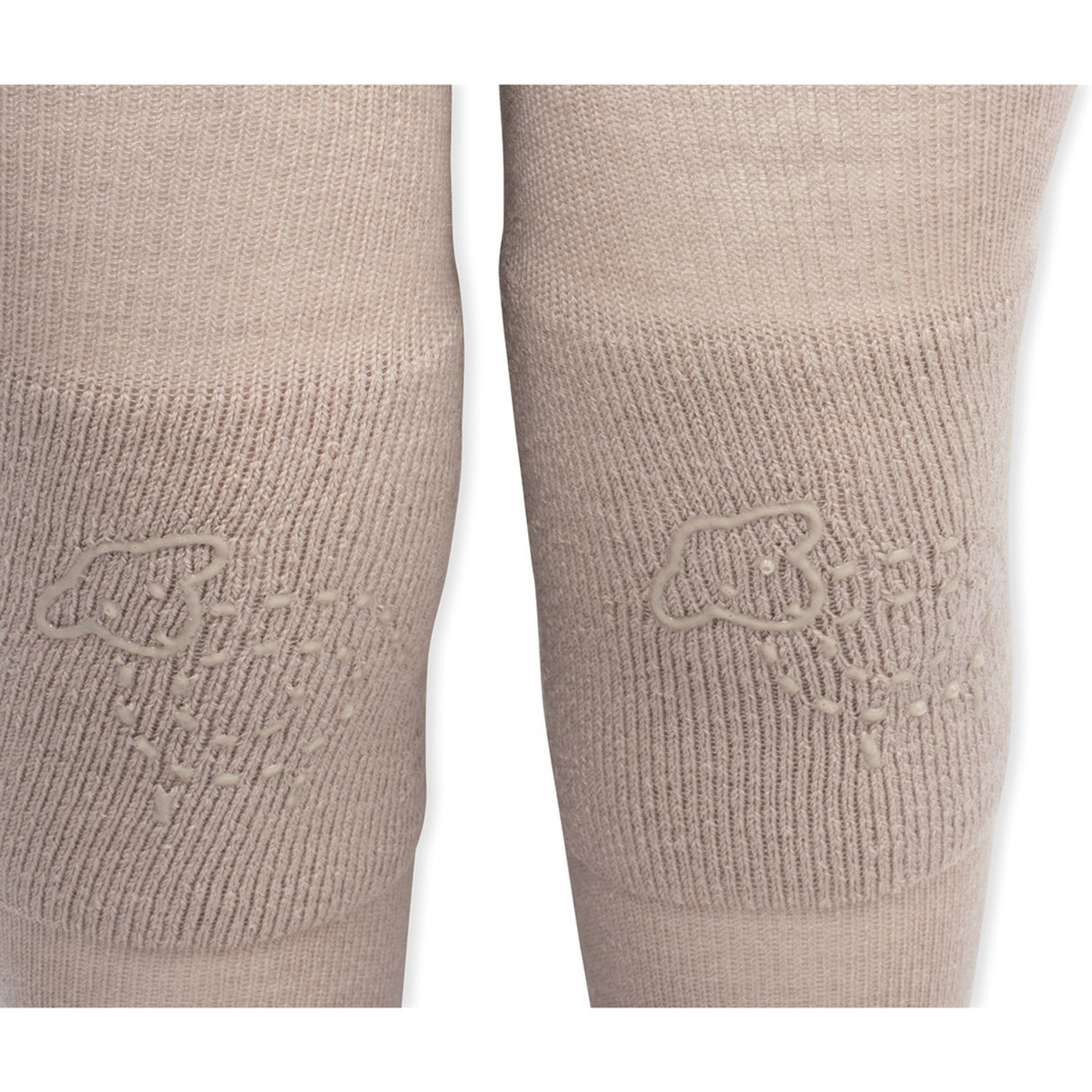 Lillelam Beige Wool Tights Anti Slip