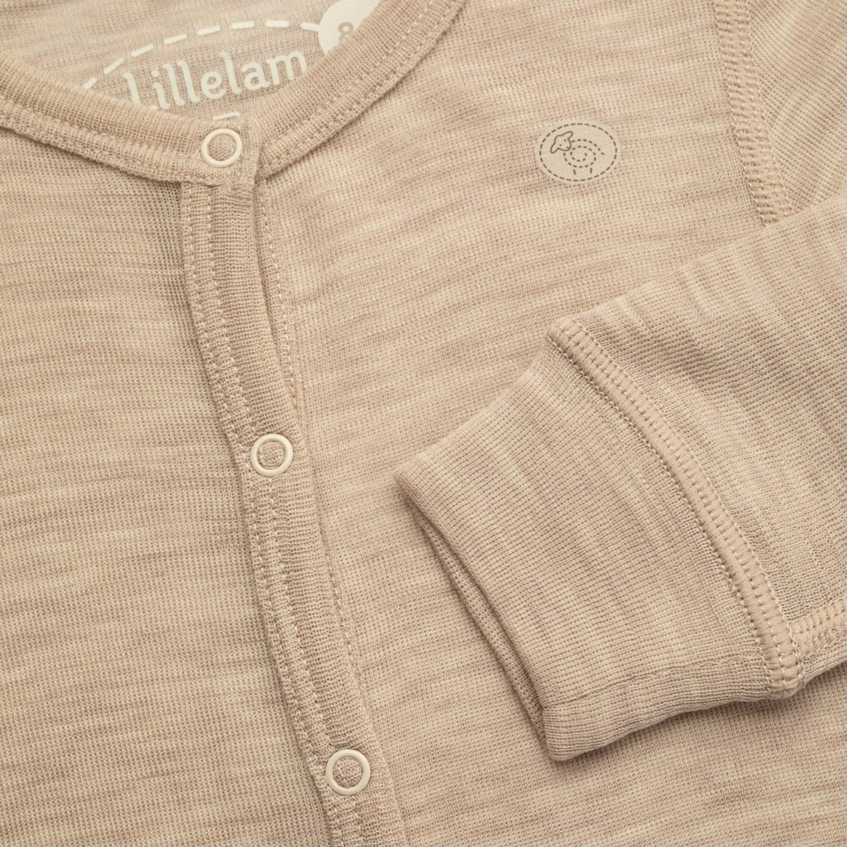 Lillelam Light Beige Wool Onesie