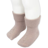 Lillelam Beige Wool Socks Anti Slip