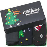 Jack & Jones Junior Black Holly Jolly Socks Giftbox