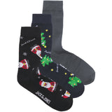 Jack & Jones Junior Black Holly Jolly Socks Giftbox