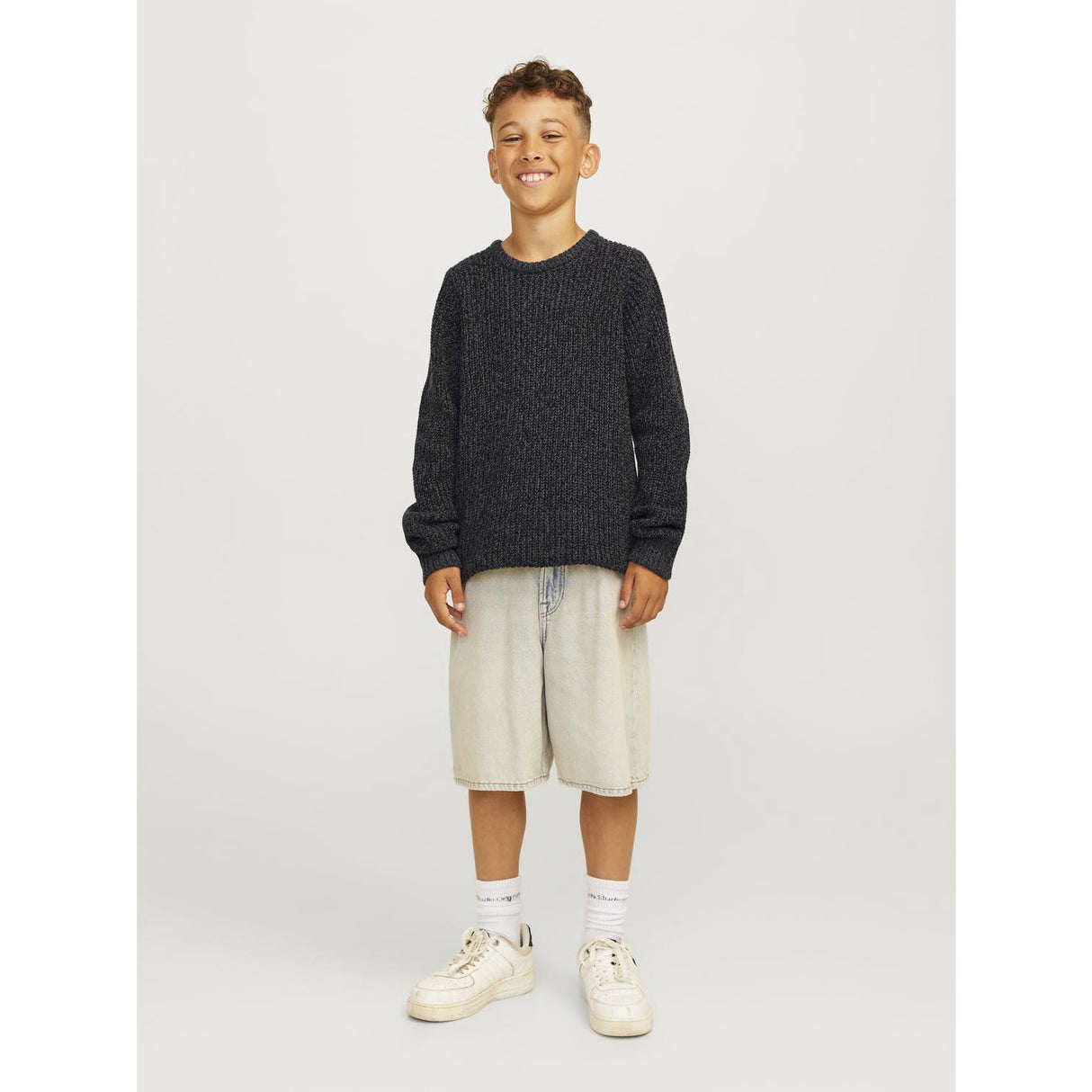 Jack & Jones Junior Asphalt Jones Knit Crew Neck Blouse