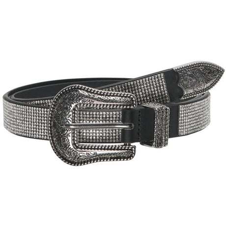 kids ONLY Black Clear Stones Silver Phoebe Glitter Pu Jeans Belt