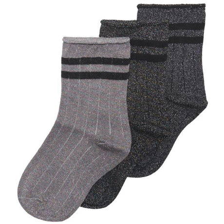 kids ONLY Black Sille Stripe Glitter Socks 3-pack