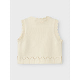 Lil'Atelier Turtledove Ramla Loose Short Knit Vest