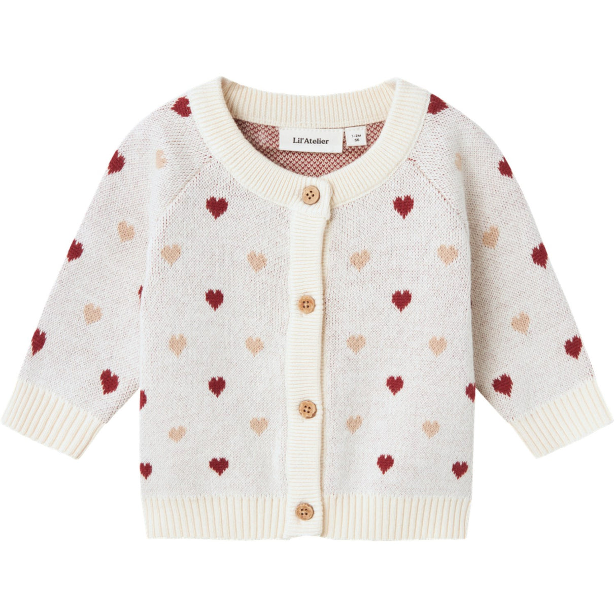 Lil'Atelier Turtledove Saran Strik Cardigan Heart