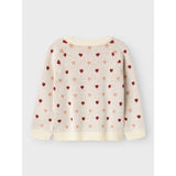 Lil'Atelier Turtledove Saran Knit Cardigan Heart