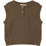 Lil'Atelier Shitake Ramlo Loose Short Knit Vest