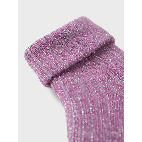 Name It Mauve Orchid Nobba Glitter Socks