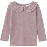 Name It Purple Dove Wang Wool Needle Blouse With Collar