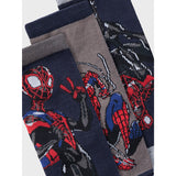 Name It Dark Sapphire Nobrian Spiderman 3-pack Socks