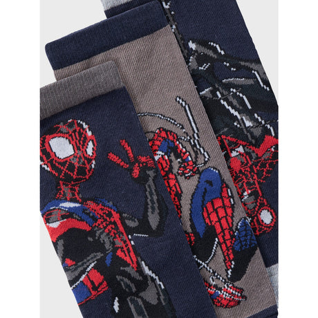 Name It Dark Sapphire Nobrian Spiderman 3-pack Socks