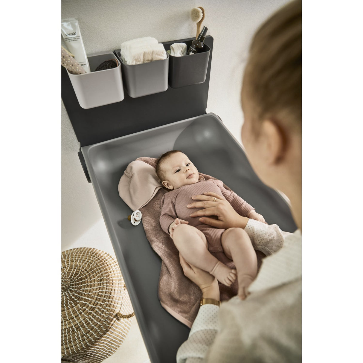 Leander Wally Wall Mounted Changing Table Dusty Grey