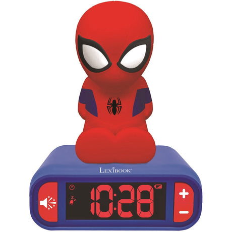 Spiderman  Alarm Clock with Night Light 3D design SpiderMan and sound effects