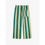 Bobo Choses Dark Green Stripes Straight Pants