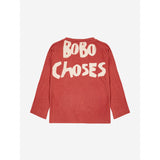 Bobo Choses Burgundy Red Long Sleeve T-shirt