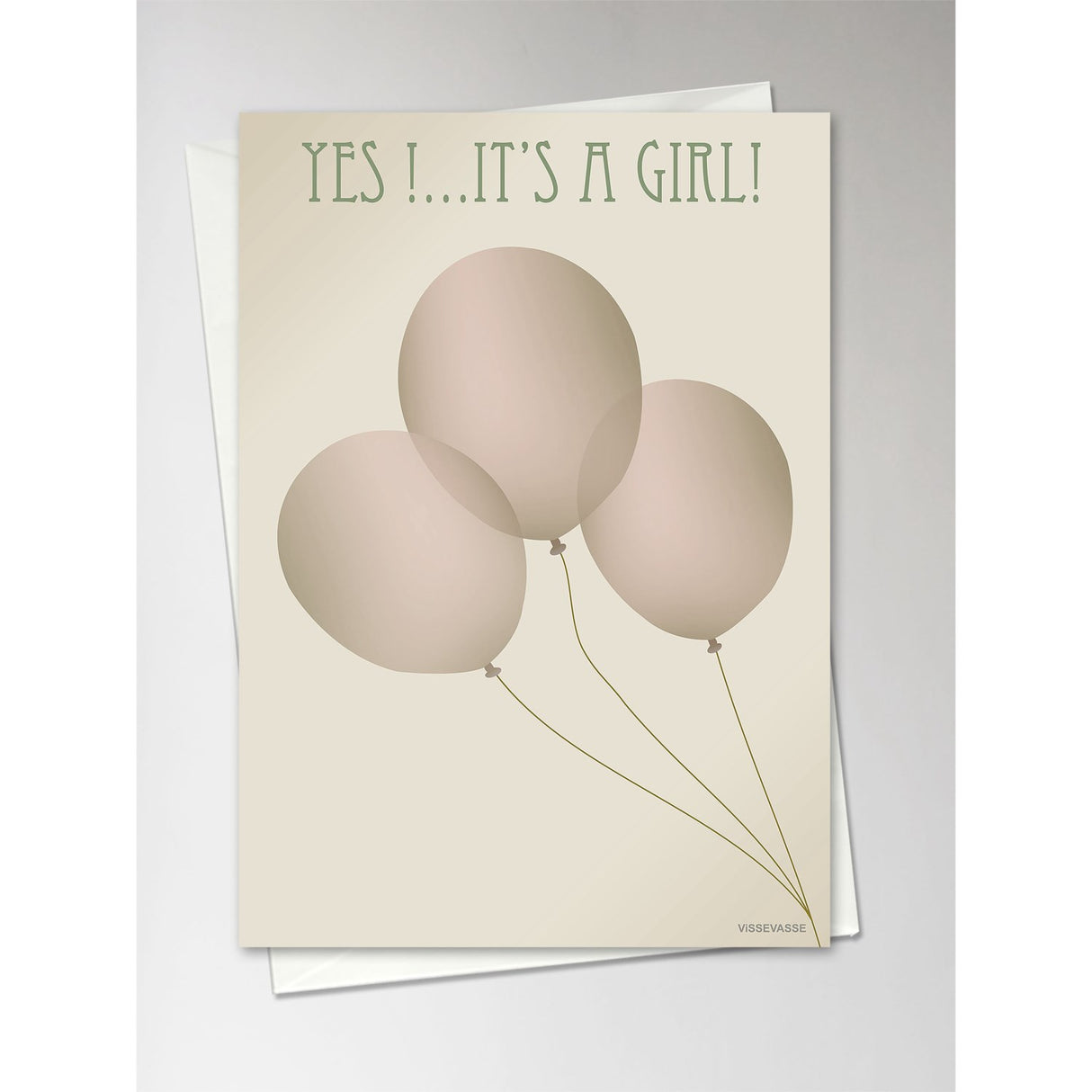 ViSSEVASSE YES IT'S A GIRL - Greeting Card