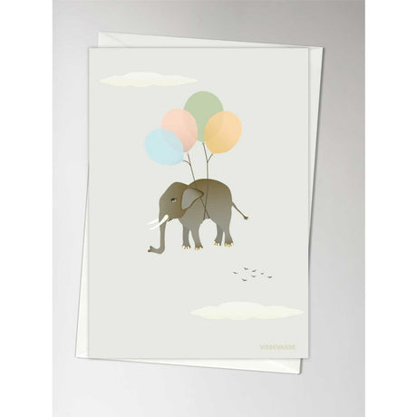 ViSSEVASSE FLYING ELEPHANT - Greeting Cart