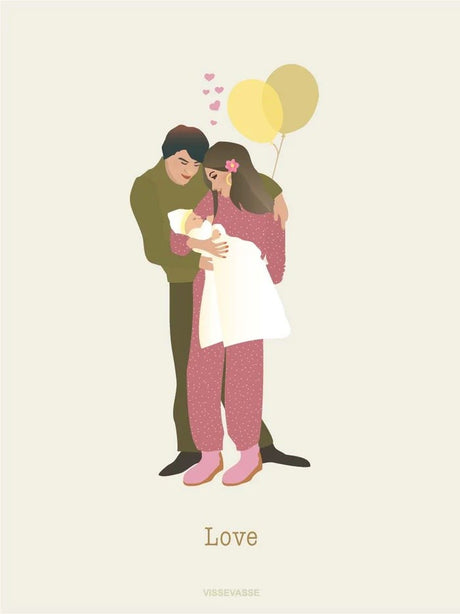 ViSSEVASSE LOVE new baby - Greeting Card
