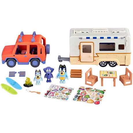 Bluey 4WD & Campvan Playset